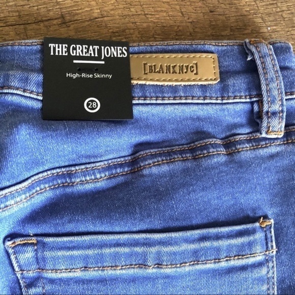 Blank NYC Great Jones High Rise Crop Skinny Jeans 28 Heaven Sent Blue Wash NWT - Picture 6 of 10